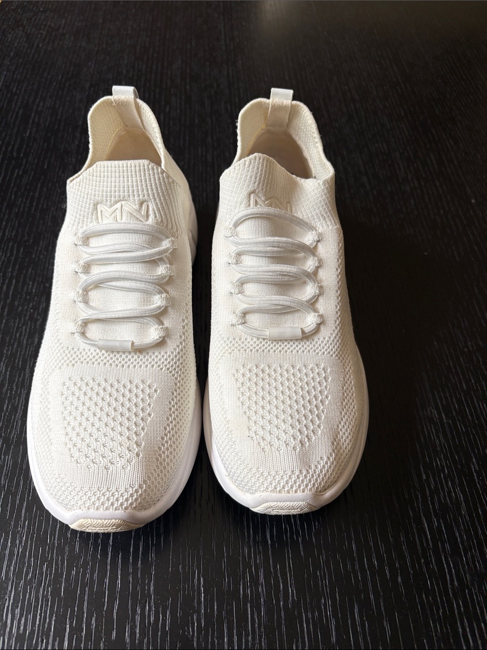 Mark Nason Women’s Knit Slip-On Sneakers - Cream
